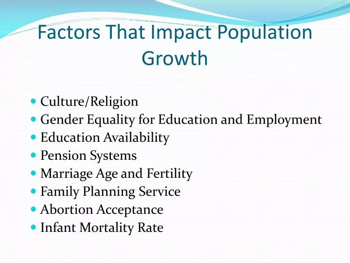 factors that impact population growth