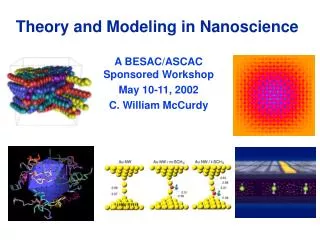 Theory and Modeling in Nanoscience