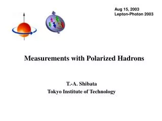 Measurements with Polarized Hadrons