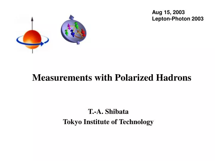 measurements with polarized hadrons