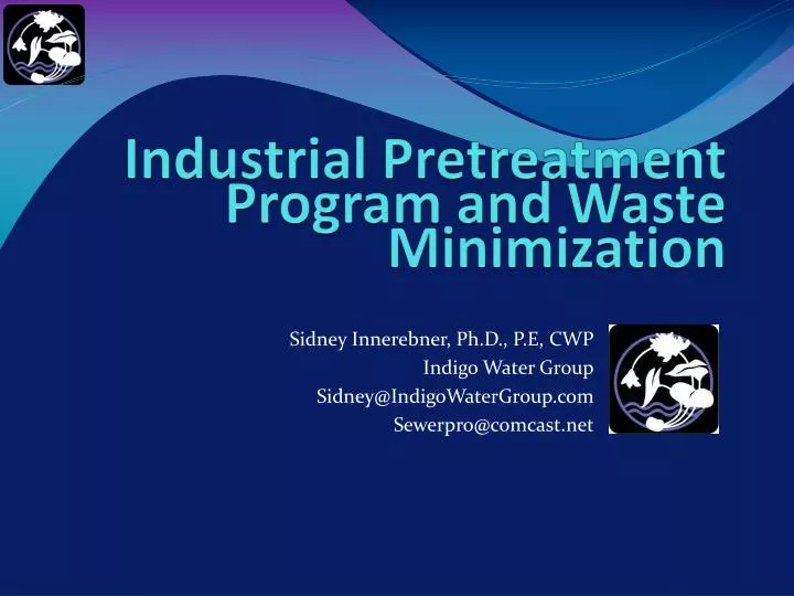 industrial pretreatment program and waste minimization