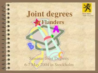 Joint degrees in Flanders