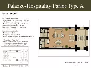 Palazzo-Hospitality Parlor Type A