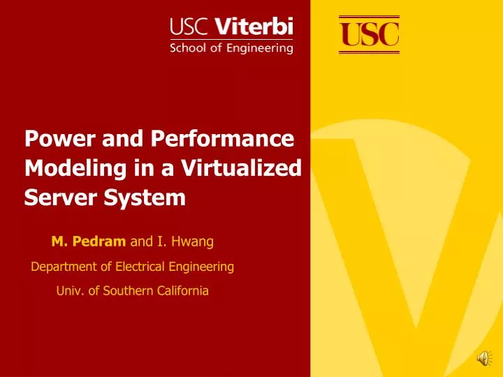 power and performance modeling in a virtualized server system