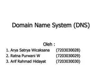 Domain Name System (DNS)