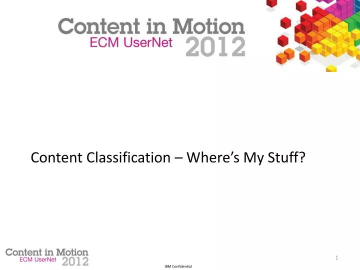 content classification where s my stuff