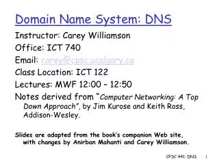 Domain Name System: DNS