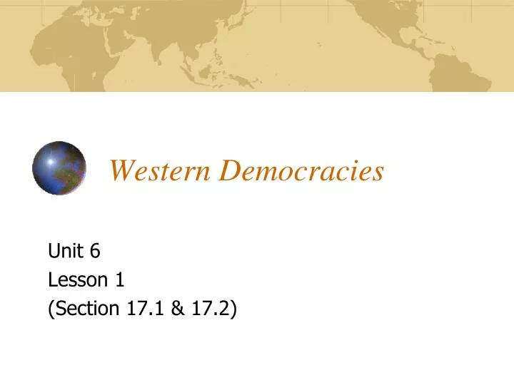 western democracies