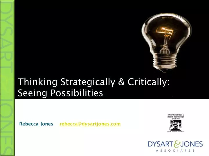 thinking strategically critically seeing possibilities