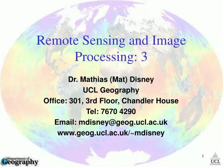 remote sensing and image processing 3