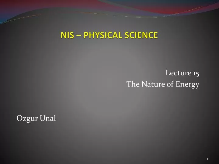 nis physical science