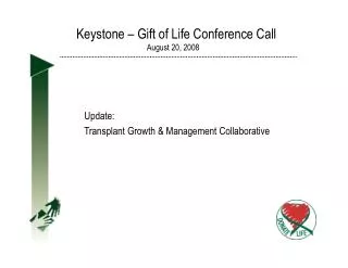 Keystone – Gift of Life Conference Call August 20, 2008