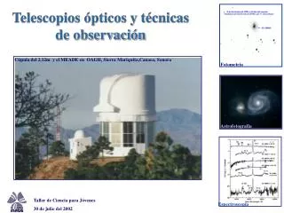 Telescopios ópticos y técnicas de observación