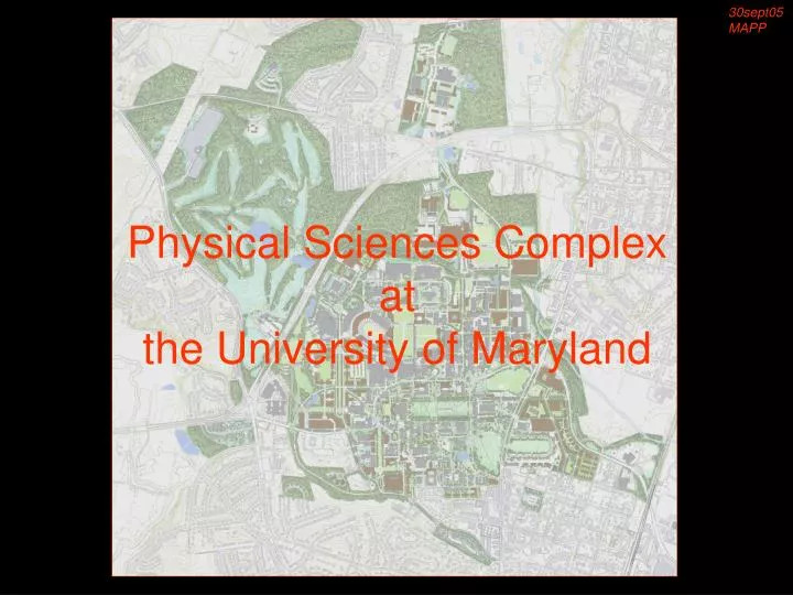 physical sciences complex at the university of maryland