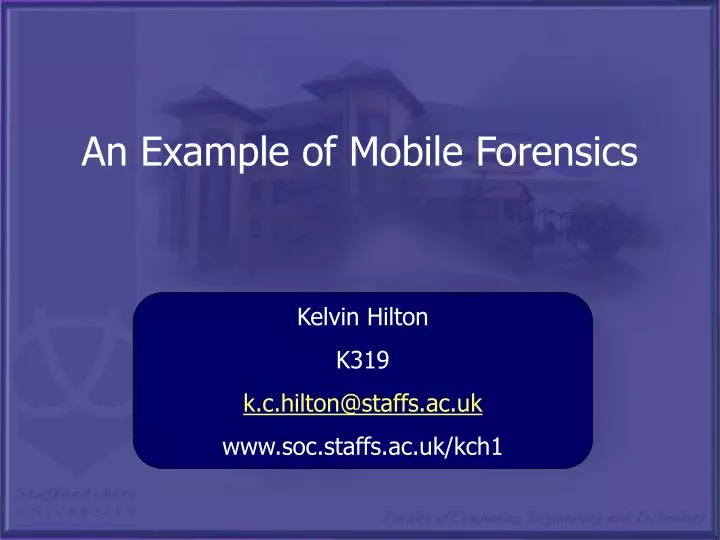 an example of mobile forensics