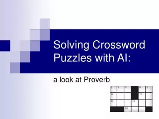 Solving Crossword Puzzles with AI: