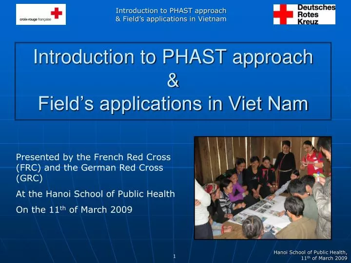 introduction to phast approach field s applications in viet nam