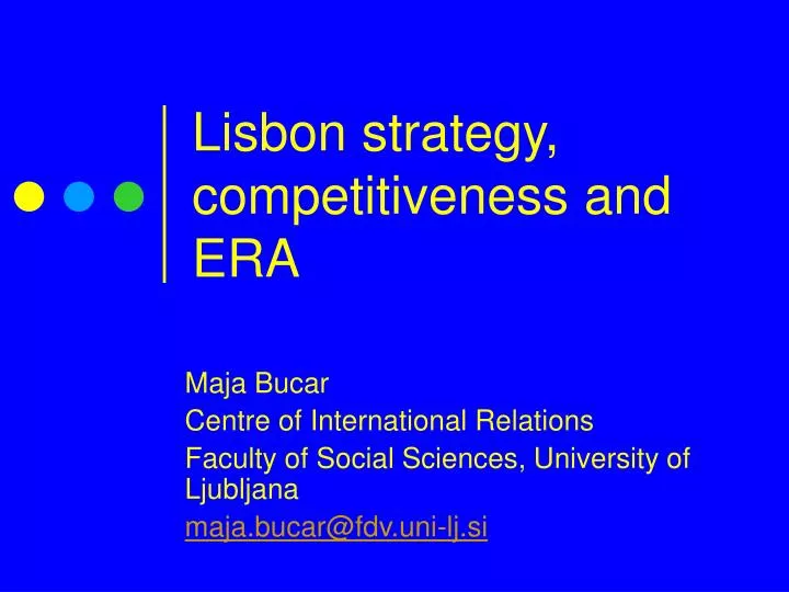 lisbon strategy competitiveness and era