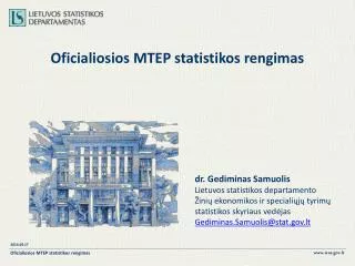Oficialiosios MTEP statistikos rengimas