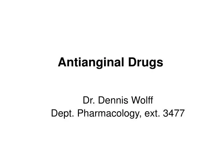 antianginal drugs