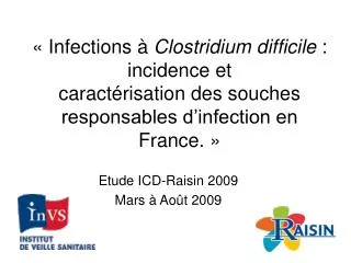 Etude ICD-Raisin 2009 Mars à Août 2009