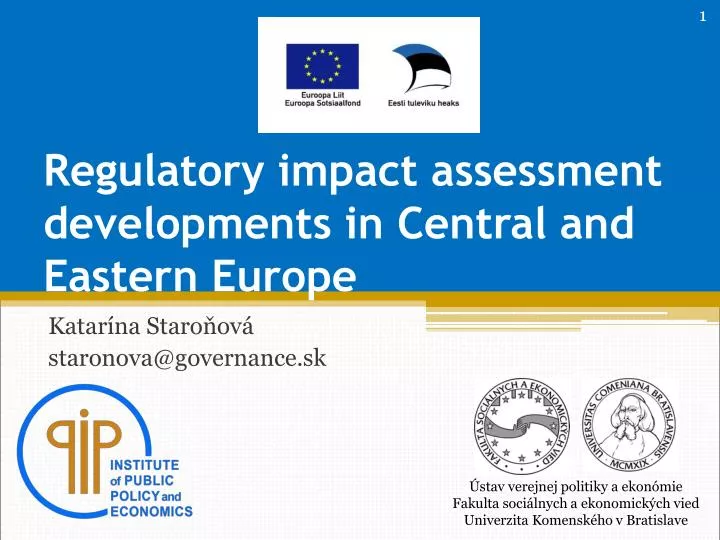 regulatory impact assessment developments in central and eastern europe