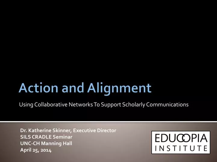 using collaborative networks to support scholarly communications
