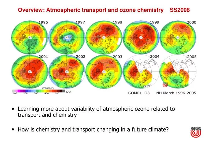 overview atmospheric transport and ozone chemistry ss2008