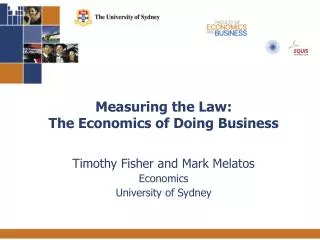 Measuring the Law: The Economics of Doing Business