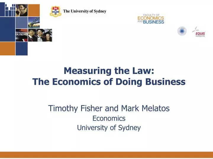 measuring the law the economics of doing business