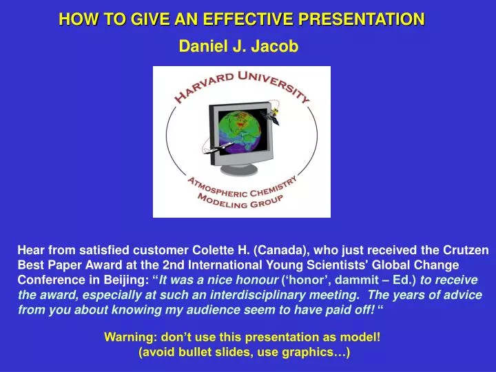 how to give an effective presentation