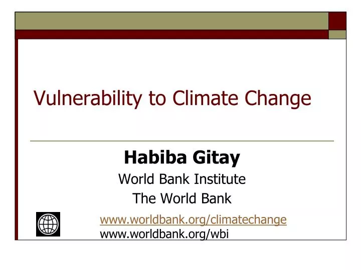 vulnerability to climate change