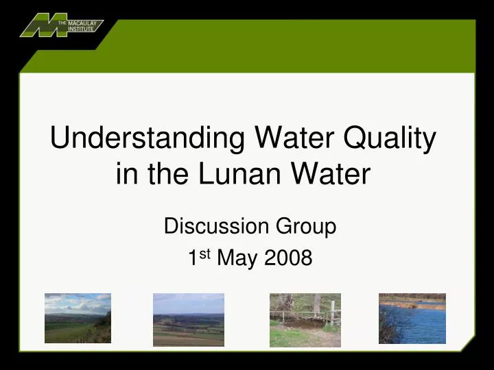 understanding water quality in the lunan water