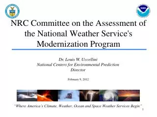 NRC Committee on the Assessment of the National Weather Service's Modernization Program