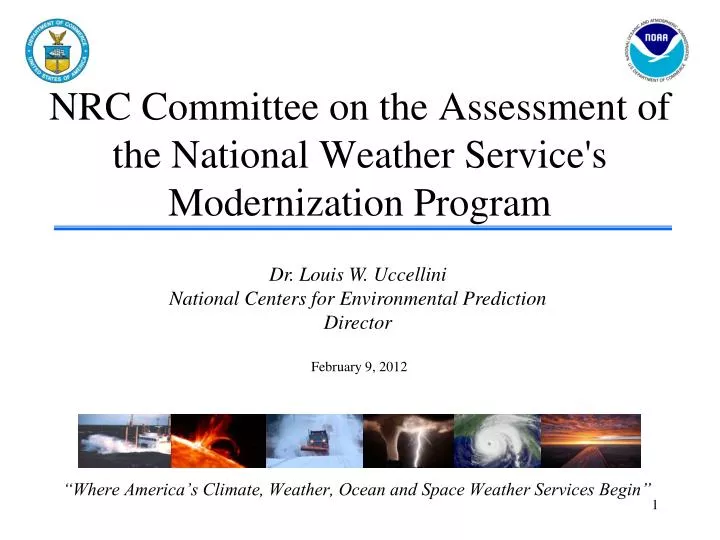 nrc committee on the assessment of the national weather service s modernization program