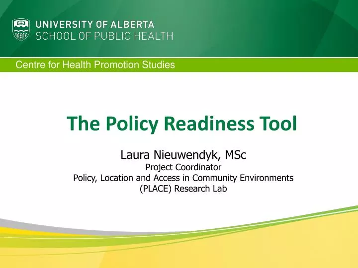 the policy readiness tool