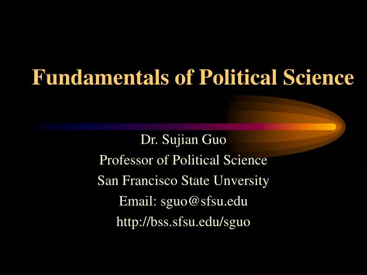 fundamentals of political science