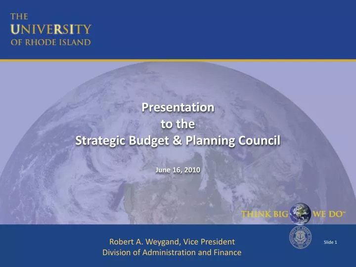 presentation to the strategic budget planning council june 16 2010