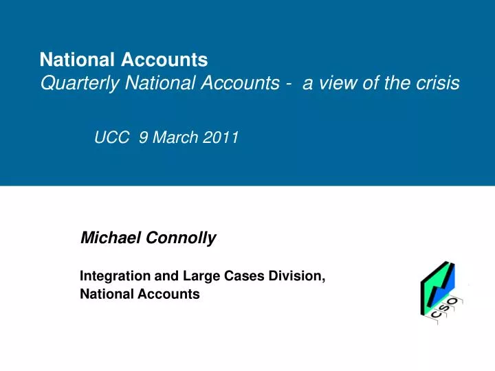 national accounts quarterly national accounts a view of the crisis