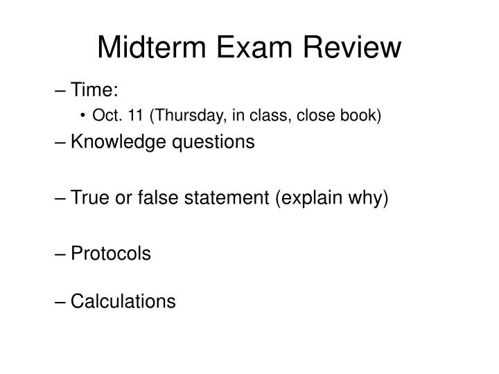 midterm exam review