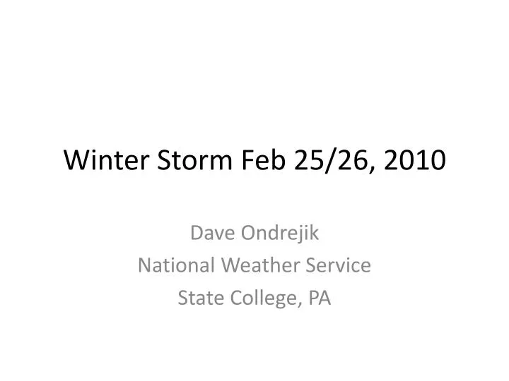 winter storm feb 25 26 2010