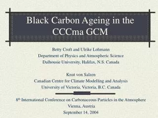 Black Carbon Ageing in the CCCma GCM
