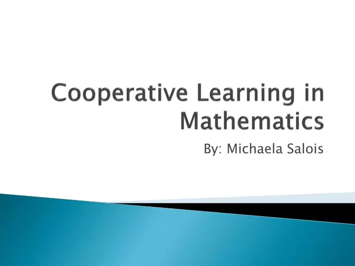 cooperative learning in mathematics