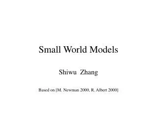 Small World Models