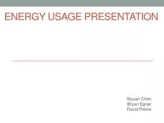 Energy Usage Presentation