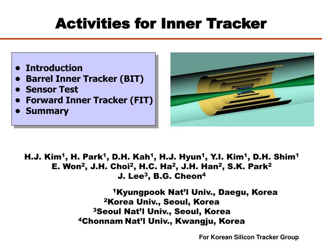 PPT - Activities for Inner Tracker PowerPoint Presentation, free ...