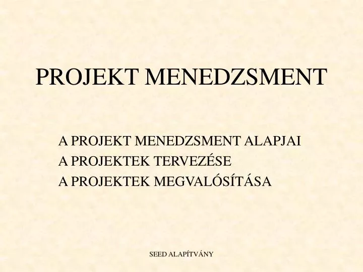 projekt menedzsment
