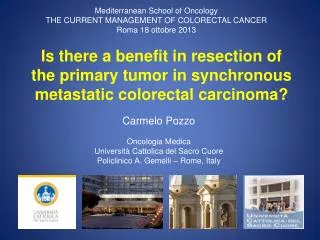 Is there a benefit in resection of the primary tumor in synchronous