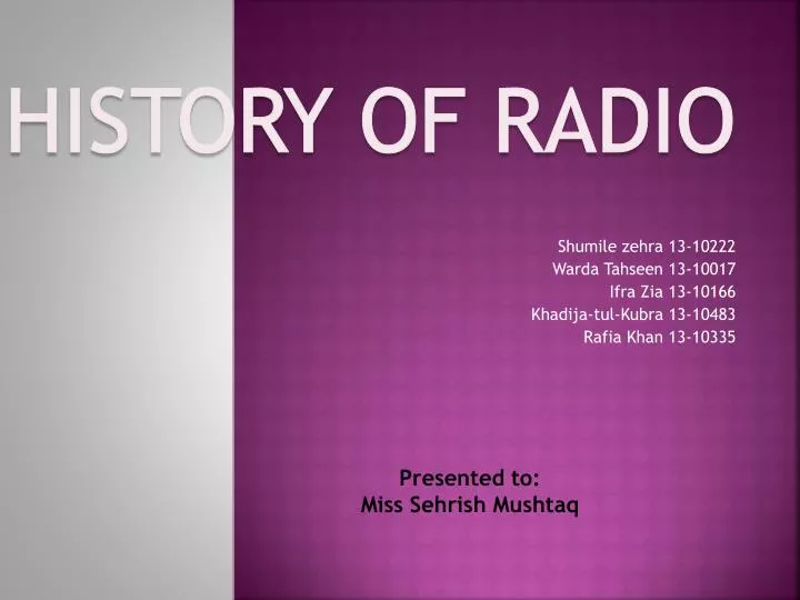 history of radio