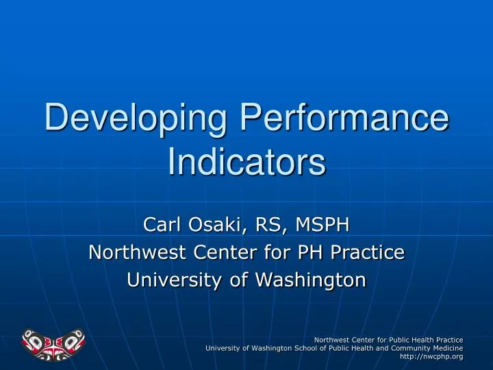 developing performance indicators